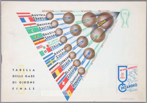 Official 1934 F.I.F.A. World Cup tournament programme, 

published by the Italian Football Federation (F.I.G.C.), entitled 'Programma Ufficiale F.I.G.