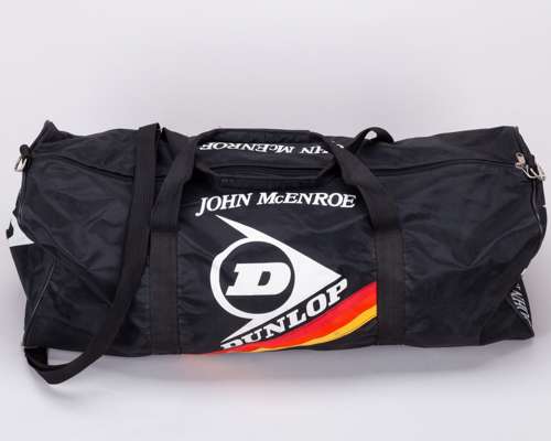 John McEnroe black Dunlop equipment duffle bag