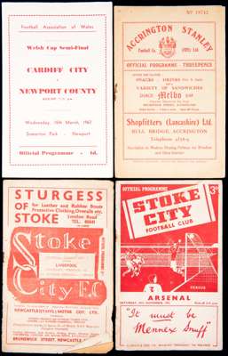 Large post-war collection of football programmes, with a strong north-west bias, Bolton, Accrington & Crewe well represented, examples dating from the