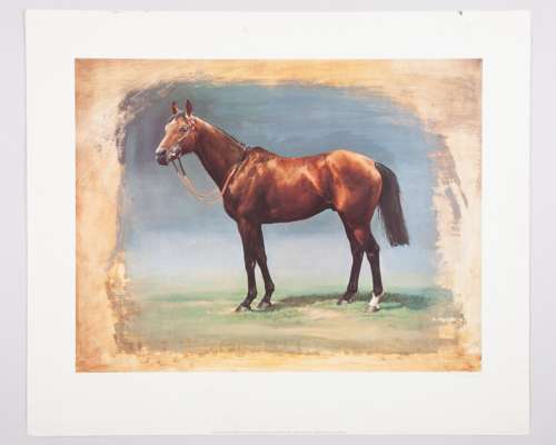 Group of five limited edition horse racing prints