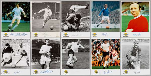 Set of ten Autograph Editions photographs signed by England 1966 World Cup winners,
 each 10 by 8in., comprising: Gordon Banks, George Cohen, Ray Wils