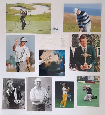 Colin Montgomerie signed Callaway Golf Ball with letter from his agents confirming along with Tony Jacklin signed 10 by 8in. Ryder Cup photo, 
 press 