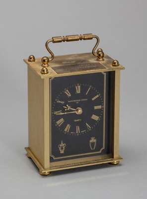 Manchester United FC mantel clock commemorating winning the double in season 1993-94