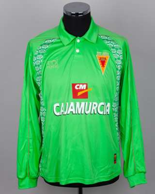 Inigo Velez green No.22 Real Murcia v. Barcelona long-sleeved shirt, 2008