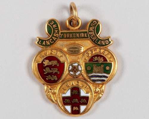 Colin Greenwood 9ct gold and enamel Rugby League Challenge Cup Winners medal, 1962-63
