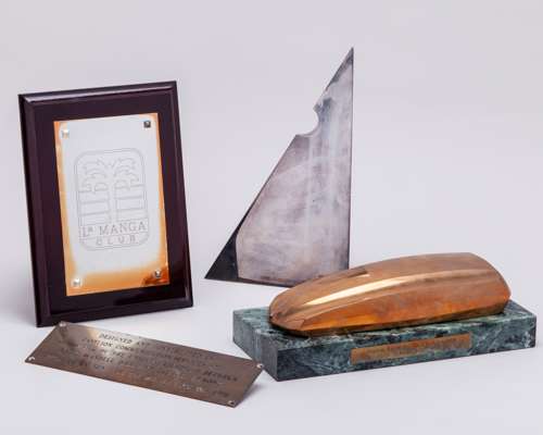 A Collection of Commemorative Plaques Presented to Nigel Mansell