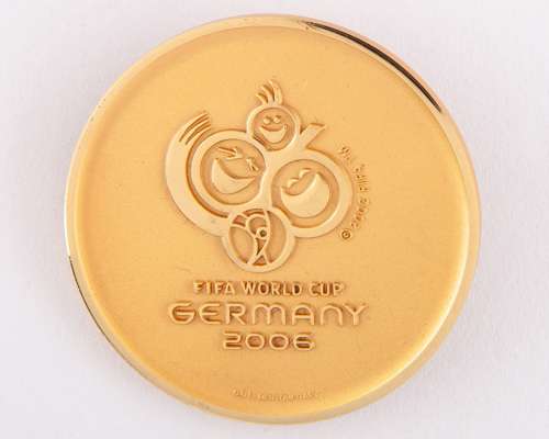 David Will - yellow-metal FIFA 2006 World Cup commemorative medal, designed by Bertoni