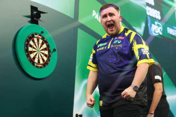 Luke Littler v. Rob Cross Round 4, match-used dartboard