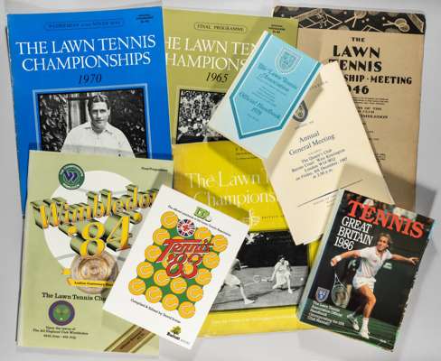 Collection of Wimbledon tennis programmes, dating from 1946 to 2018,
 not complete run, 1946 final; 1947 final; 1948 final; 1949 final 2nd July; 1950 