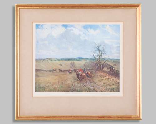 Lionel Edwards (British, 1878-1966) signed fox hunting print