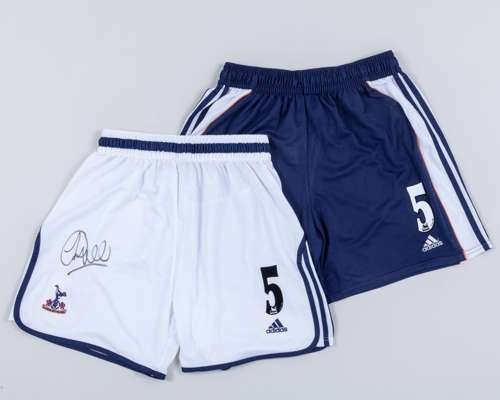 Sol Campbell two pairs of autographed shorts, 2000-01