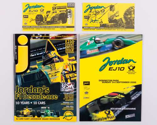 Jordan Grand Prix Official Magazine, Programme & Signed Eddie Jordan Concert Ticket