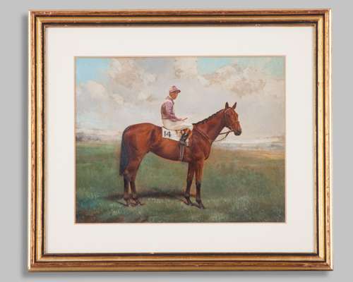 Walter Herbert Wheeler (British, 1878-1960) oil painting of the 1934 Derby winner Windsor Lad