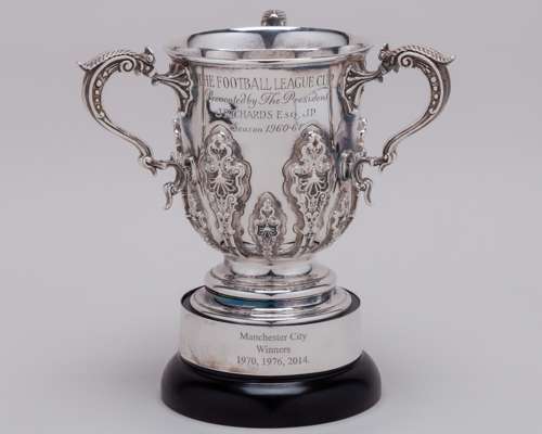 A silver scale-replica of the League Cup, by James Dixon & Sons Ltd, Sheffield, 2013