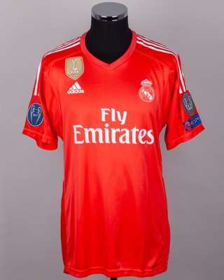 Moha Ramos orange No.35 Real Madrid goalkeeper shirt, 2017-18