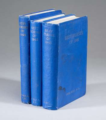 Phil Bull's Best Horse of ...,
 for 1944, 1945 & 1946, published by The Portway Press; sold together with three modern horse racing volumes; the lot a