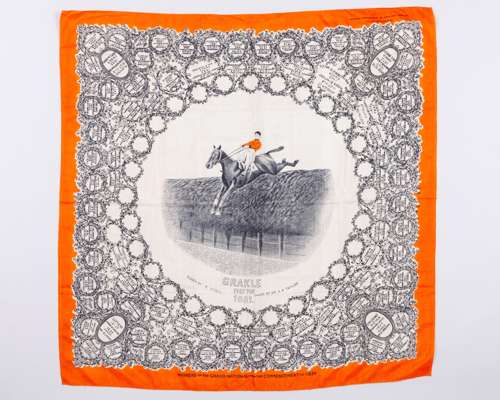 Ladies silk scarf commemorating Grakle winning the 1931 Grand National