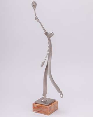 A rare 1930s Hagenauer style figurine mounted onto a square onyx base