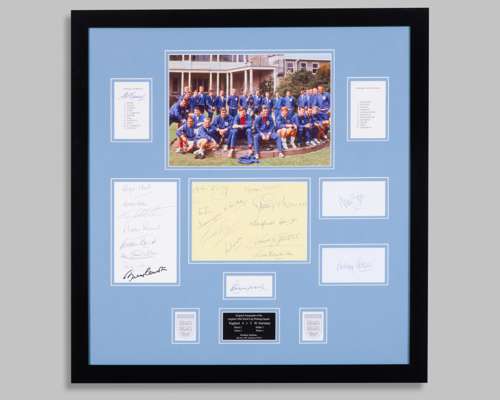 England World Cup 1966 - a squad line up autographed display