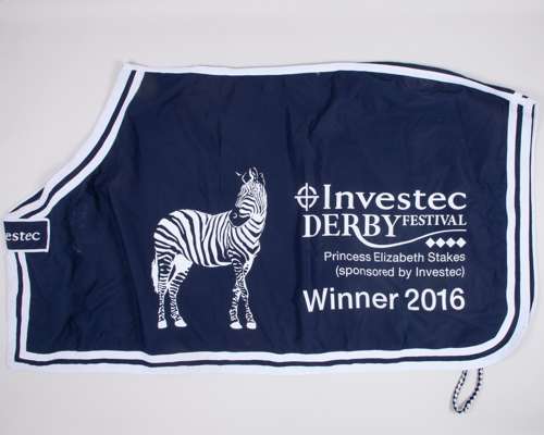 The Winner's Sheet for the 2016 Princess Elizabeth Stakes at Epsom worn by Epsom Icon