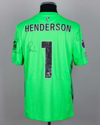 Dean Henderson green No.1 Crystal Palace v. Brighton match worn shirt, Premier League 2025
