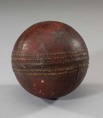 A circa 1937 cricket ball autographed by Frank Woolley after a Kent County Cricket match, 
 indistinctly signed and inscribed 

 Ball shows signed of 