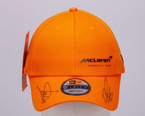 Lando Norris and Oscar Piastri 2024 McLaren F1 Team Signed Cap - New
