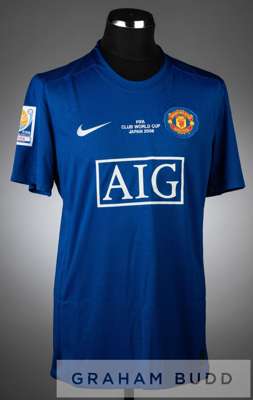 Anderson signed blue and white Manchester United no.8 jersey v LDU Quito in the FIFA Club World Cup Final at International Stadium Yokohama, 21st Dece