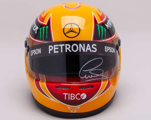 Lewis Hamilton Signed Mercedes Unofficial Replica Helmet