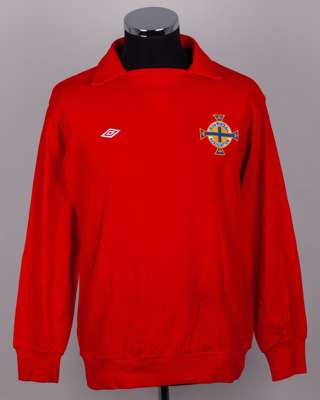 Pat Jennings red No.1 Northern Ireland goalkeepers shirt