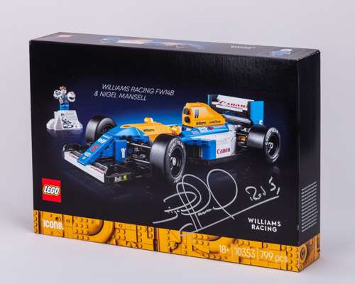 Nigel Mansell Signed Williams Racing FW14B Lego Car