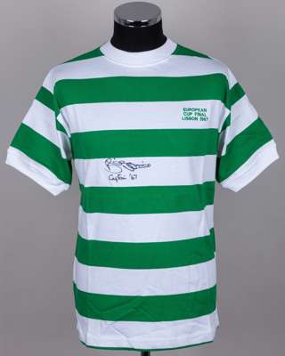 TOFFS replica autographed Celtic shirt, autographed by Billy McNeill with A1 COA