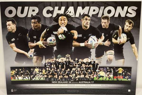 New Zealand “All Blacks” collection of limited edition official prints,
 including “Richie McCaw, Farewell to a Champion” Limited Edition of 2000, 70 