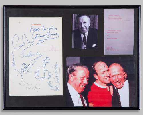 Jimmy Murphy Sportsman's Night Manchester United autographed programme display