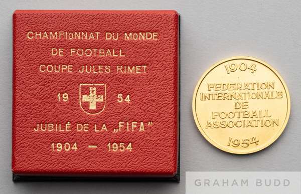 FIFA 50th anniversary continental 900/1000 gold medal by Peka
