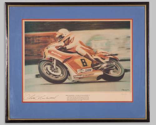 Mike Hailwood Signed 1979 Isle of Man Senior T.T. Print - by PeterHearsey