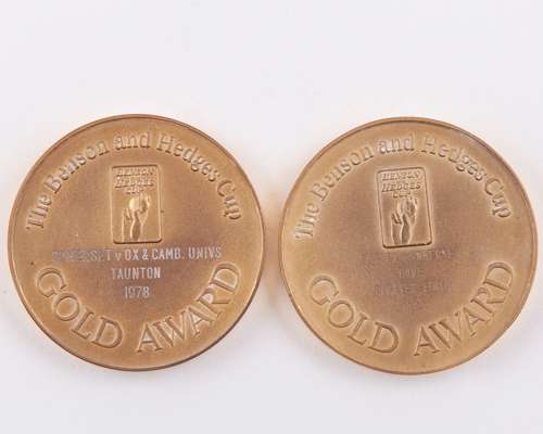 Ian Botham - two gilt-metal Benson & Hedges Cup 1978 Gold Award (Man of the Match) medals