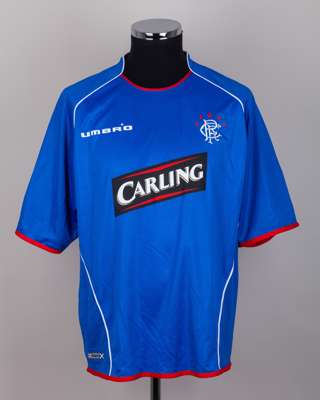 Hamed Namouchi blue No.31 Rangers short-sleeved shirt, 2005-06
