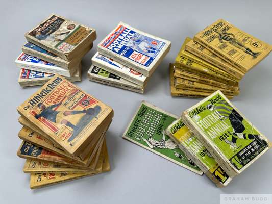 Athletic News Football Annuals,
 notably 1906-07 in very good condition, then an unbroken inter-wars run for the seasons 1919-20 to 1939-40, then a sl