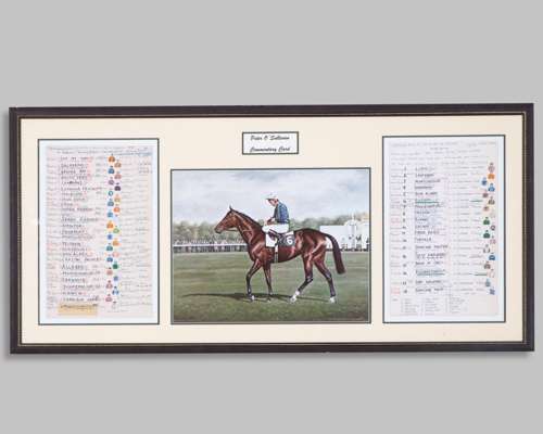 Sir Peter O'Sullevan 1978 Prix de l'Arc de Triomphe BBC race commentary card