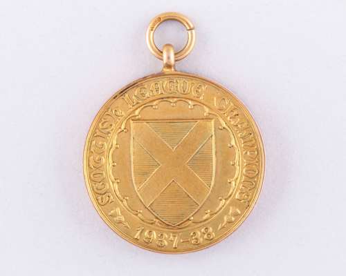 James McMenemy 9ct gold Scottish League Championship medal, 1937-38