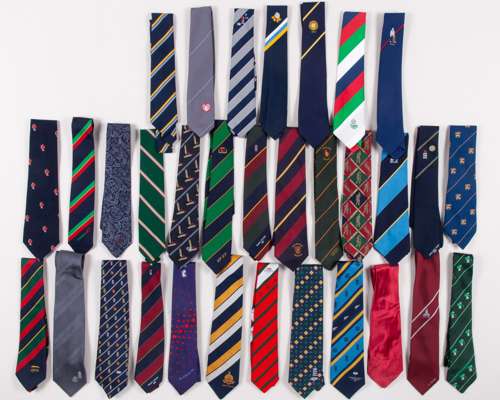 Dickie Bird an assortment of cricketing ties