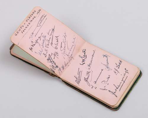 An interesting collection of cricket autographs from 1920s to 1950s