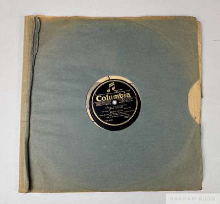 A shellac Columbia records 78 rpm disc of the crowd signing at the 1927 FA Cup Final between Cardiff City and Arsenal

 The record is in its original 