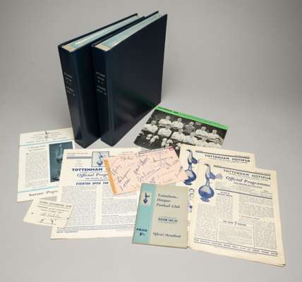 Sets of home programmes for Tottenham Hotspur's two Football League Division One winning seasons of 1950-51 and 1960-61 together with autographs of th