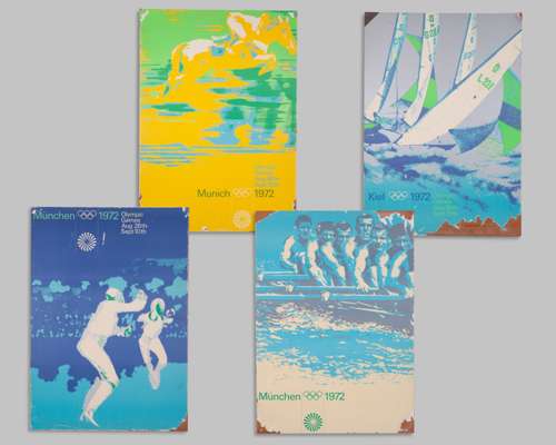 Four Munich Olympics 1972 posters