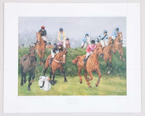 Three horse racing prints