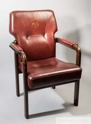 Joao Havelange FIFA President's leather upholstered armchair
