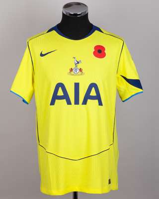 Archie Gray yellow, navy, sky blue No.14 Tottenham Hotspur ‘Poppy’ shirt, 2025-26