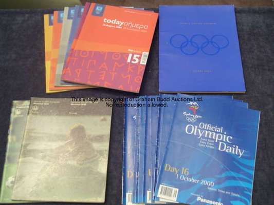 18 official Olympic Games programmes